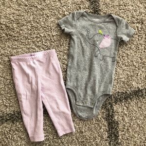 Baby Elephant Onesie with matching pants